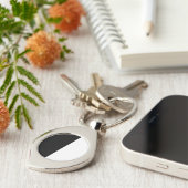 Schwarz-Weiß-Halbbild Schlüsselanhänger (Seite)