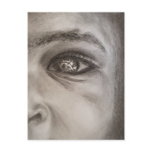 Schwarz-Weiß-Halbfacenportrait, dramatisches Elega