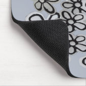 Schwarz-Weiß-Halbfarben-Muster Mousepad (Ecke)