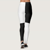 Schwarz-Weiß-Halbierung Leggings (Rückseite)