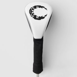 Schwarz-Weiß-Halbmond-Silhouette Golf Headcover
