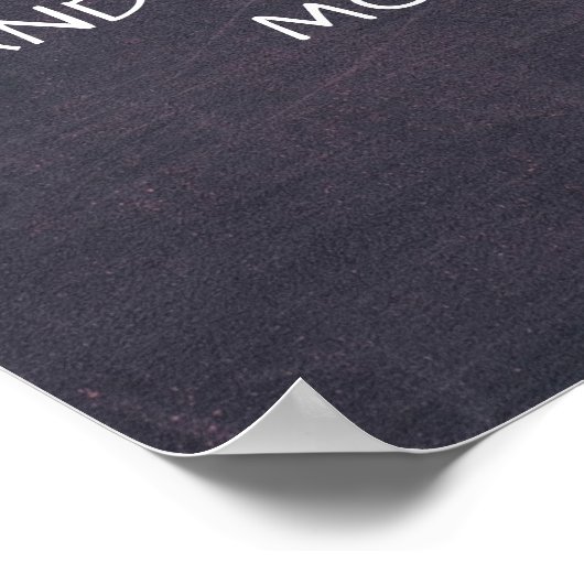 Schwarz-Weiß-Halbpappe-Hochzeitssymbol Poster (Ecke)