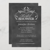 Schwarz-Weiß-Halbpension Modernes Brautparty Einladung (Vorne/Hinten)