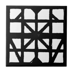 Schwarz-Weiß-Halbzeitschrift Fliese