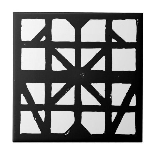 Schwarz-Weiß-Halbzeitschrift Fliese (Vorderseite)