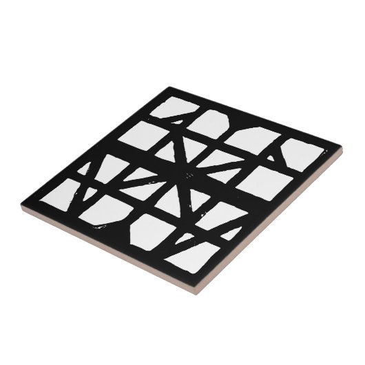 Schwarz-Weiß-Halbzeitschrift Fliese (Seite)