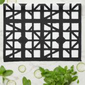 Schwarz-Weiß-Halbzeitschrift Geschirrtuch (Gefaltet)