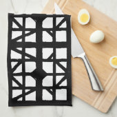 Schwarz-Weiß-Halbzeitschrift Geschirrtuch (Viertel Falte)