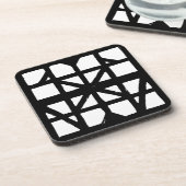 Schwarz-Weiß-Halbzeitschrift Getränkeuntersetzer (Linke Seite)