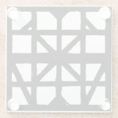 Schwarz-Weiß-Halbzeitschrift Glasuntersetzer (Rückseite)