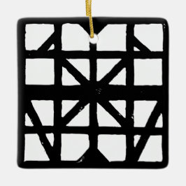 Schwarz-Weiß-Halbzeitschrift Keramikornament