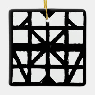 Schwarz-Weiß-Halbzeitschrift Keramikornament