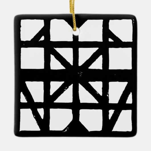 Schwarz-Weiß-Halbzeitschrift Keramikornament (Vorderseite)