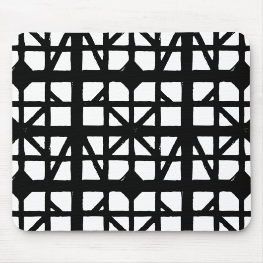 Schwarz-Weiß-Halbzeitschrift Mousepad (Vorne)