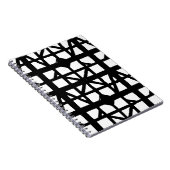 Schwarz-Weiß-Halbzeitschrift Notizblock (Rechte Seite)