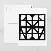 Schwarz-Weiß-Halbzeitschrift Postkarte (Vorne/Hinten)