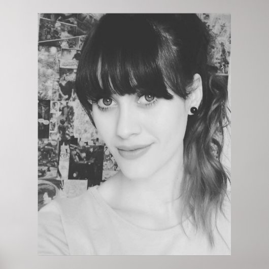 Schwarz-Weiß-HalfAngel66 Poster (Vorne)