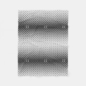 Schwarz-weiß-Halfton-Decke Fleecedecke (Vorderseite)