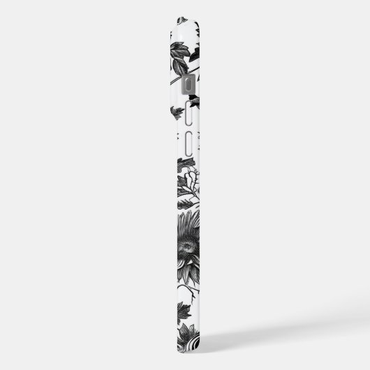 Schwarz-Weiß Halloween Case Optimiert iPhone 15 iPhone Hülle (Linke Seite)