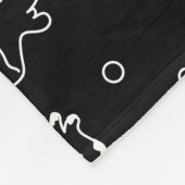 Schwarz-Weiß Halloween Fleecedecke (Ecke)