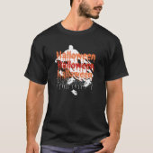 Schwarz-Weiß-Halloween-Geist T-Shirt (Vorderseite)
