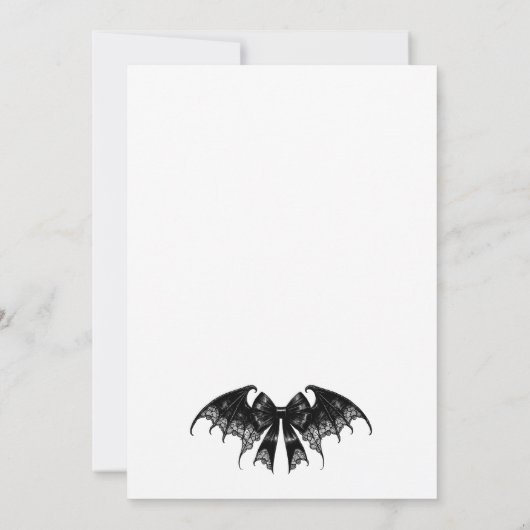 Schwarz-Weiß-Halloween-Kinderdusche Einladung (Rückseite)