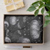 Schwarz-Weiß-Halloween-Kürbis, Bat, Spiderweb Seidenpapier (Geschenk)