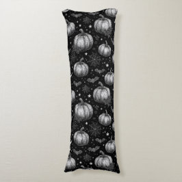 Schwarz-Weiß-Halloween-Kürbis, Bat, Spiderweb Seitenschläferkissen