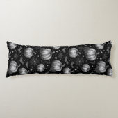 Schwarz-Weiß-Halloween-Kürbis, Bat, Spiderweb Seitenschläferkissen (Vorderseite)