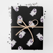 Schwarz-Weiß-Halloween-Muster Geschenkpapier Set (Beispiel)