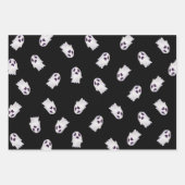 Schwarz-Weiß-Halloween-Muster Geschenkpapier Set (Vorderseite)