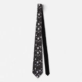 Schwarz-Weiß-Halloween-Muster Krawatte (Vorderseite)