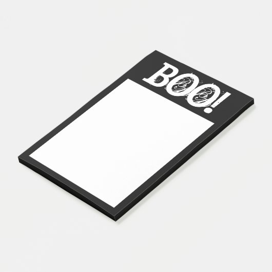 Schwarz-Weiß-Halloween-Notizen Post-it Klebezettel (angewinkelt)