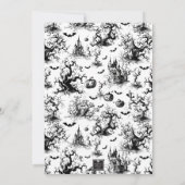 Schwarz-Weiß-Halloween-Party Einladung (Rückseite)