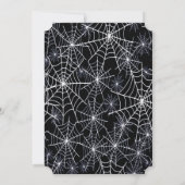 Schwarz-Weiß-Halloween-Party Einladung (Rückseite)