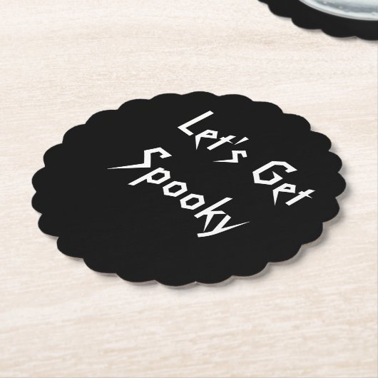 Schwarz-Weiß-Halloween-Party-Papier-Untersetzer Untersetzer (angewinkelt)