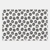 Schwarz-Weiß-Halloween-Pumkin-Geist Geschenkpapier Set (Vorderseite 2)