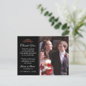 Schwarz-Weiß-Halloween-Rote Rosen Postkarte (Stehend Vorderseite)