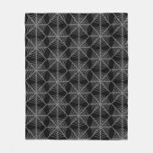 Schwarz-Weiß-Halloween-Spider-Webs Fleecedecke (Vorderseite)