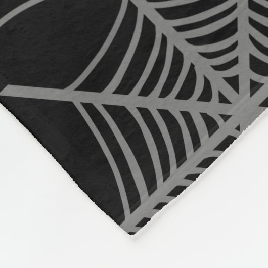 Schwarz-Weiß-Halloween-Spider-Webs Fleecedecke (Ecke)