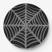 Schwarz-Weiß-Halloween-Spider-Webs Pappteller (Vorderseite)