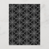 Schwarz-Weiß-Halloween-Spider-Webs Postkarte (Vorderseite)
