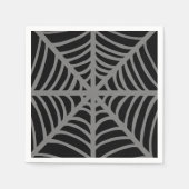 Schwarz-Weiß-Halloween-Spider-Webs Serviette (Vorderseite)