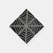 Schwarz-Weiß-Halloween-Spider-Webs Serviette (Ecke)