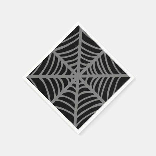 Schwarz-Weiß-Halloween-Spider-Webs Serviette (Ecke)