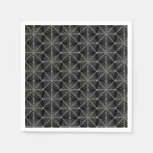 Schwarz-Weiß-Halloween-Spider-Webs Serviette (Vorderseite)