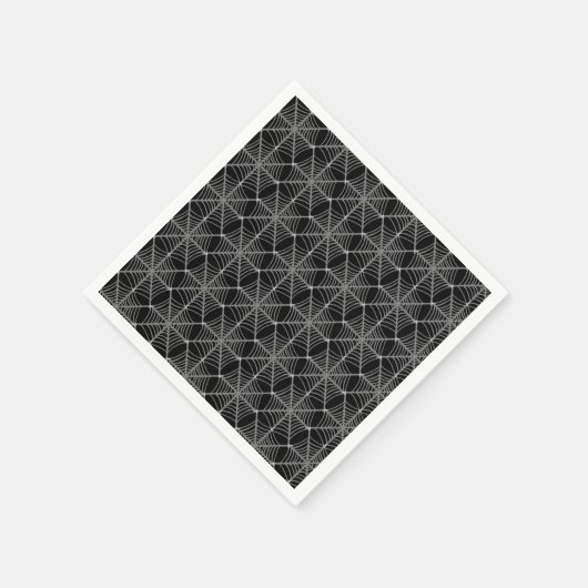 Schwarz-Weiß-Halloween-Spider-Webs Serviette (Ecke)