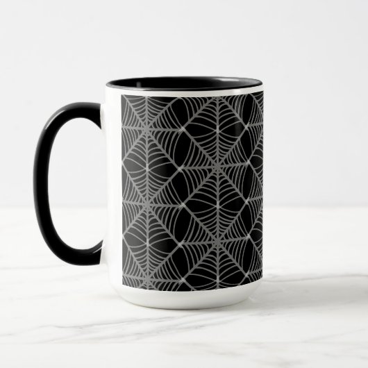 Schwarz-Weiß-Halloween-Spider-Webs Tasse (Links)