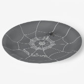Schwarz-Weiß-Halloween-Spooky Custom Pappteller (Schrägansicht)