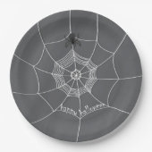 Schwarz-Weiß-Halloween-Spooky Custom Pappteller (Vorderseite)